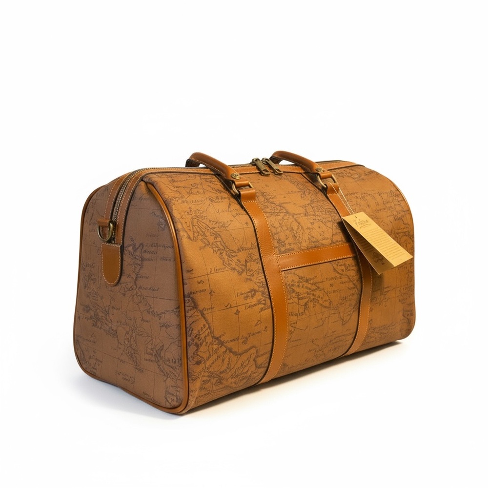 NWT Patricia Nash Avola Trolley Duffel bag in Signature Map (of Italy).